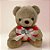 Urso de Pelúcia com Coração Vermelho - Marrom - 28cm - 1 unidade - Rizzo - Imagem 1