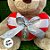 Urso de Pelúcia com Coração Vermelho - Marrom - 28cm - 1 unidade - Rizzo - Imagem 4
