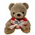 Urso de Pelúcia com Coração Vermelho - Marrom - 28cm - 1 unidade - Rizzo - Imagem 1