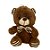 Urso de Pelúcia com Laço Listrado - Marrom - 20cm - 1 unidade - Rizzo - Imagem 1