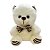 Urso de Pelúcia com Laço Listrado - Branco - 20cm - 1 unidade - Rizzo - Imagem 1