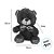 Urso de Pelúcia com Laço Listrado - Branco - 20cm - 1 unidade - Rizzo - Imagem 2