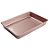 Forma Aço Carbono Retangular - 34x24x2cm - Rose Gold - 1 unidade - Cromus Linha Profissional Allonsy - Rizzo - Imagem 1