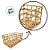 Cesta Decorativa Ikolen de Fibra Natural - 30x20x14cm - 1 unidade - Rizzo - Imagem 3