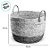 Cesto decorativo Elegance de Seagrass Natural e Cinza com alça - 33x33x27cm - 1 unidade - Rizzo - Imagem 2