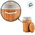 Cesto de Bambu Redondo com Forro de Tecido - 35x35x60cm - 1 unidade - Rizzo - Imagem 3