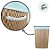 Cesto de Bambu Listrado Retangular com Forro - 40x30x60cm - 1 unidade - Rizzo - Imagem 3