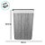 Cesto de Bambu Listrado Retangular com Forro - 40x30x60cm - 1 unidade - Rizzo - Imagem 2