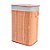 Cesto de Bambu Retangular com Dois Compartimentos e Forro - Canela - 52x32x60cm - 1 unidade - Rizzo - Imagem 1