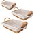 Kit Cesta Decorativa Acafate de Fibra Natural e Forro  - 3 unidades - Rizzo - Imagem 1