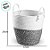 Kit Cesto Decorativo Philippe de Seagress e Algodão com Alças - 3 unidades - Rizzo - Imagem 3