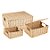 Kit Cesta Wayana com tampa de Fibra Natural - 3 unidades - Rizzo - Imagem 1