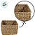 Cesta Decorativa Bage de Seagrass - 28x22x20cm - 1 unidade - Rizzo - Imagem 3
