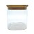 Pote de Vidro Hermético com Tampa de Bambu - 10x10cm - 675ml - 1 unidade - Rizzo - Imagem 1