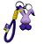Chaveiro de Coelho - Roxo - 7cm - 1 unidade - Rizzo - Imagem 1