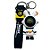 Chaveiro Coelho Astronauta - Preto e Laranja - 7,5cm - 1 unidade - Rizzo - Imagem 2
