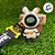 Chaveiro Coelho Astronauta - Preto e Laranja - 7,5cm - 1 unidade - Rizzo - Imagem 1