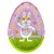Bandeja de Metal Decorativa de Páscoa - Coelha Happy Easter - 26x18x3cm - 1 unidade - Rizzo - Imagem 1