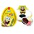 Ovo Toys Bob Esponja - Creme Napolitano e Surpresa Sortida - 10g - 1 unidade - Rizzo - Imagem 1