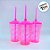Copo de Plástico com Tampa e Canudo 400ml - Pink - 1 unidade - Rizzo - Imagem 3