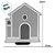 Display de Mesa em MDF - Igreja Azul - 17x22cm - 1 unidade - Rizzo - Imagem 2