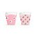 Forminha Quadrada para Cupcake - Floral Rosa  - 12 unidades - Cromus - Rizzo - Imagem 1