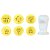 Kit Carimbos Parabéns Amarelo - 2cm - 6 unidades - BlueStar - Rizzo - Imagem 1