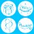 Kit Mini Stencils Parabéns - 7cm - 4 unidades - BlueStar - Rizzo - Imagem 1