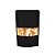 Saco de Papel Preto com Visor Stand Up Pouch Zip 10x15x3,5cm - Hermético e Impermeável Dentro e Fora - 50 un - Rizzo - Imagem 1