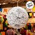 Balão de Festa Metalizado Redondo 20" 50cm - Fogueira de São João - Branco - 1 unidade - Rizzo - Imagem 1
