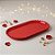 Bandeja Esfera Acrílica Durável Oval - Vermelho- 25x13cm - 1 unidade - Rizzo - Rizzo - Imagem 1