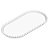 Bandeja Esfera Acrílica Durável Oval - Branco - 25x13cm - 1 unidade - Rizzo - Rizzo - Imagem 1