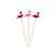 Palito Decorativo Petiscos - Flamingo - Vermelho/Rosa - 20 UN - ArtLille - Rizzo - Imagem 1