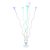 Suporte para Balões Neon com 5 Hastes - 55cm - 1 unidade - Rizzo - Imagem 1