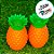 Kit Saleiro e Paliteiro Abacaxi - Laranja - 9,5cm - 1 unidade - Rizzo - Imagem 3