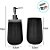 Kit para Banheiro 3 Peças em Cerâmica - Preto Fosco - 380ml - 1 unidade - Rizzo - Rizzo - Imagem 2