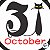 Quadro Redondo de Halloween - 31 October - 1 unidade - Rizzo - Imagem 3