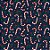Saco para Presente Decorado Metalizado - Candy Cane - 50 unidades - Cromus - Rizzo - Imagem 1
