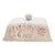 Manteigueira Decorativa de Cerâmica de Natal - Estrela Floresta Branca - 18,5x13cm - 1 unidade - Rizzo - Imagem 4