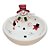Tigela Decorativa de Cerâmica de Natal - Boneco de neve - 13x4cm - 1 unidade - Rizzo - Imagem 1