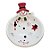Tigela Decorativa de Cerâmica de Natal - Boneco de neve - 13x4cm - 1 unidade - Rizzo - Imagem 3