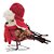 Enfeite de Natal - Passaro com Gorro Vermelho - 15x13x9cm - 1 unidade - Rizzo - Imagem 3