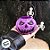 Mini Baldinho de Halloween com Alça - Abóbora Roxo - 6x7cm - 1 unidade - Rizzo - Imagem 1
