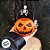 Mini Baldinho de Halloween com Alça - Abóbora Laranja - 6x7cm - 1 unidade - Rizzo - Imagem 1