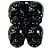 Painel Decorativo de Halloween - Caveiras Pretas - 47x35cm - 1 unidade - Rizzo - Imagem 1