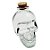 Frasco Transparente de Vidro - Caveira Transparente -  250ml - 1 unidade - Rizzo - Imagem 5