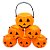 Mini Baldinho de Halloween com Alça - Abóbora Laranja - 5x6cm - 6 unidades - Rizzo - Imagem 3