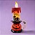 Vela Decorativa Com Led Halloween - Abóbora Vermelho - 15x7cm - 1 unidade - Rizzo - Imagem 1