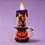 Vela Decorativa Com Led Halloween - Abóbora Roxo - 15x7cm - 1 unidade - Rizzo - Imagem 1