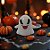 Enfeite Decorativo de Halloween - Fantasma Careta Piscante - 5,5x4,5cm - 1 unidade - Rizzo - Imagem 1